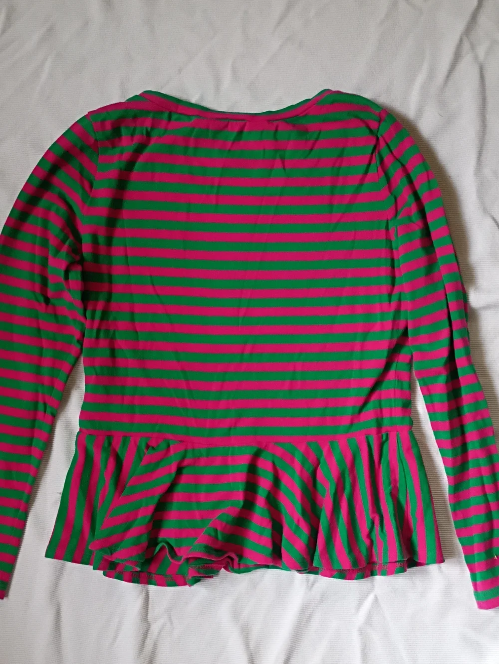 Ralph Lauren Girls' Green & Pink Striped Long-Sleeve Top